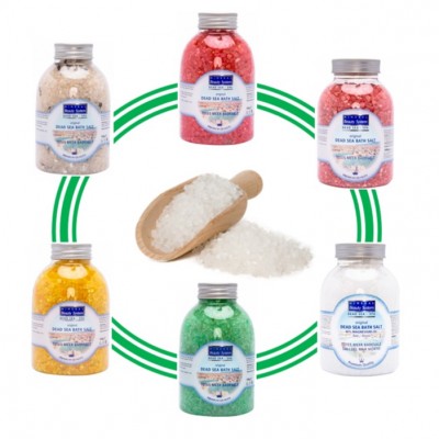 Natural Skin care SPA Different Colors & Fragrances Pure Dead Sea Bath Salt from Israel